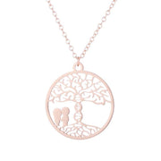 Round pendant necklace, ins women's hollow clavicle chain European and American simple accessories cross-border jewelry - wallojewerly 