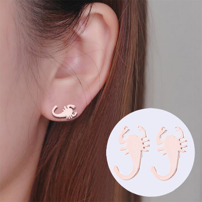 Scorpion Stainless Steel Stud Earrings - Cute and Stylish Animal Jewelry