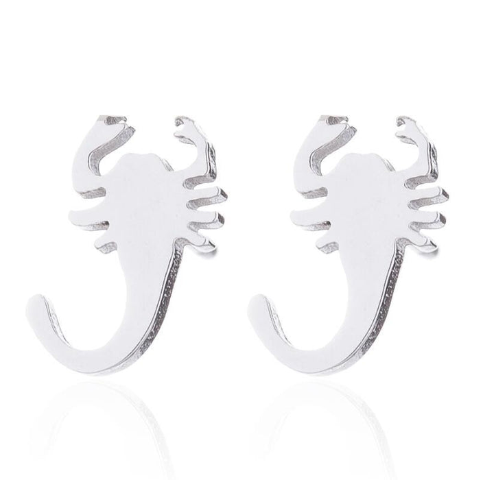 Scorpion Stainless Steel Stud Earrings - Cute and Stylish Animal Jewelry