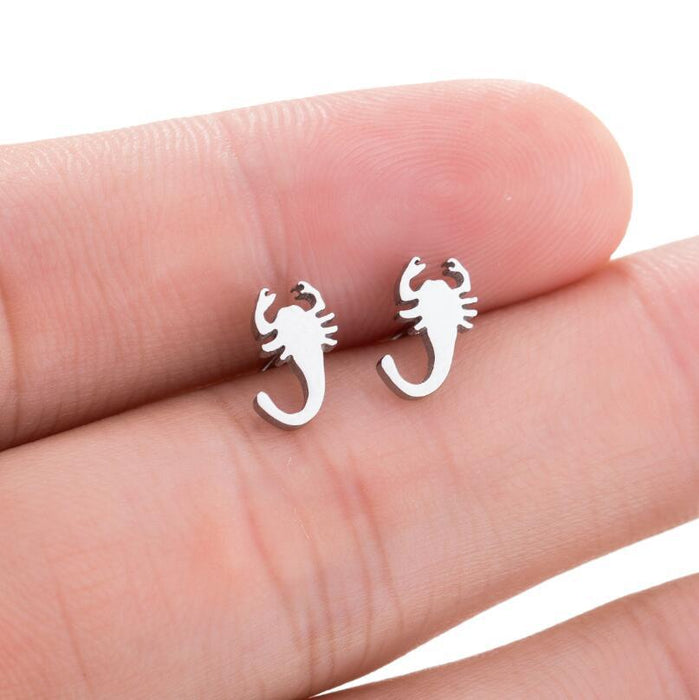 Scorpion Stainless Steel Stud Earrings - Cute and Stylish Animal Jewelry