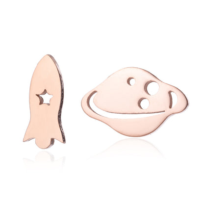 Alphabet Stainless Steel Stud Earrings - Simple and Chic Jewelry for Everyday Wear