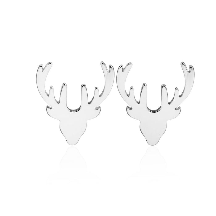 Christmas Tree Stainless Steel Stud Earrings - Simple and Stylish Holiday Jewelry