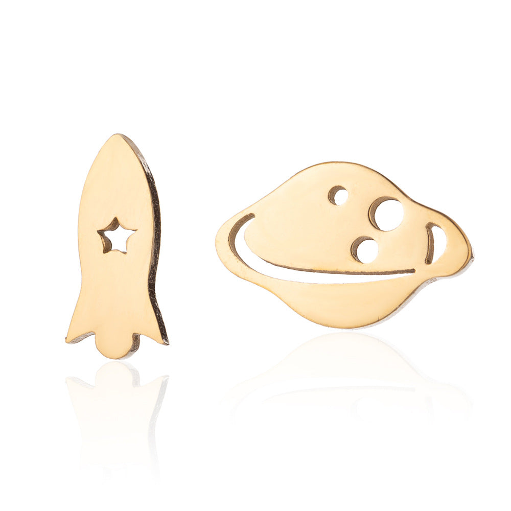 Alphabet Stainless Steel Stud Earrings - Simple and Chic Jewelry for Everyday Wear