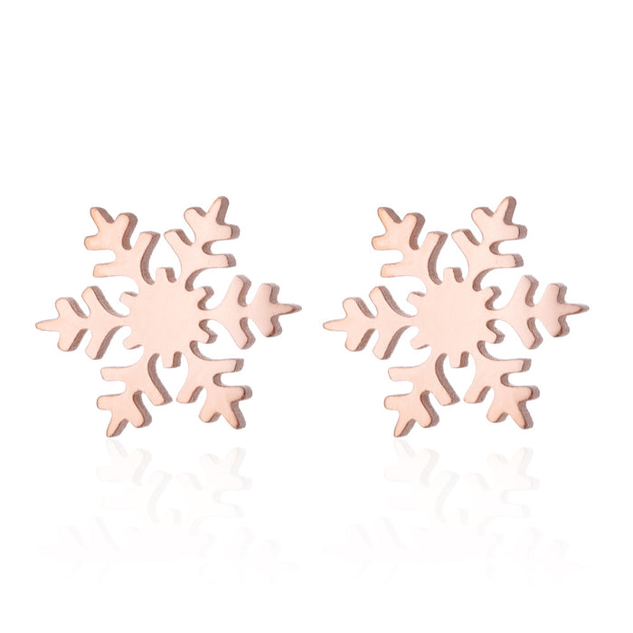 Christmas Tree Stainless Steel Stud Earrings - Simple and Stylish Holiday Jewelry