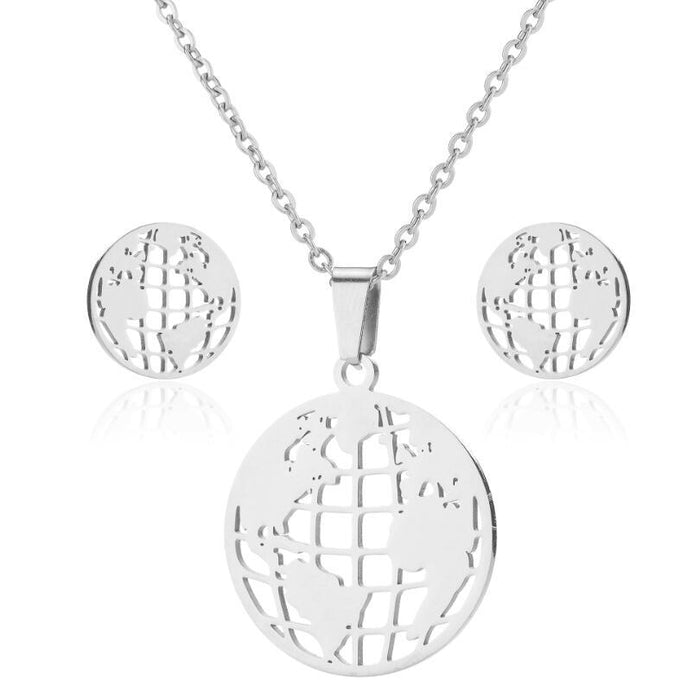 Cat and Dog Pendant Necklace Set - Cute and Stylish Animal Jewelry