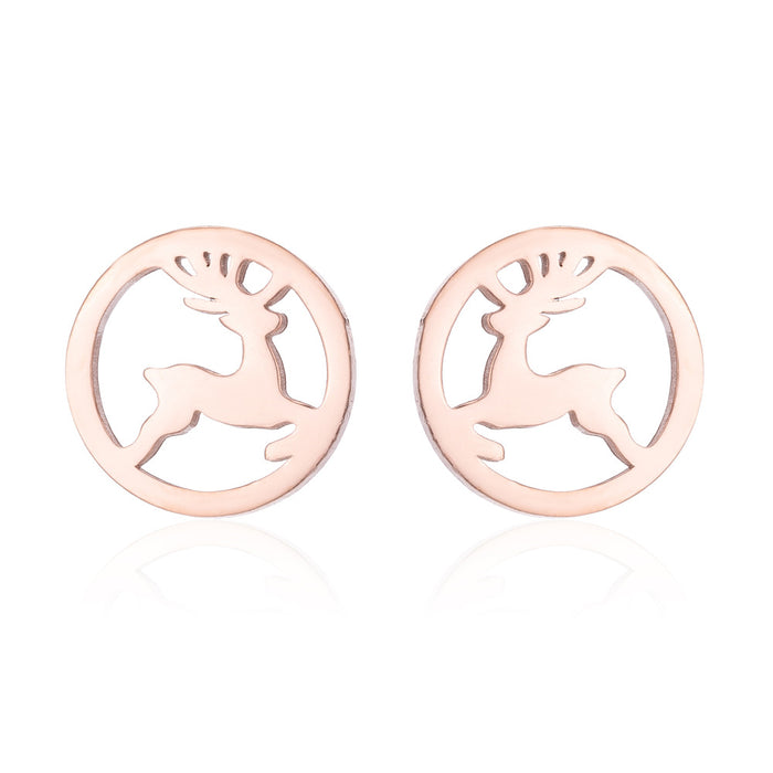 Rabbit and Cat Stainless Steel Earrings - Cute and Playful Animal Jewelry