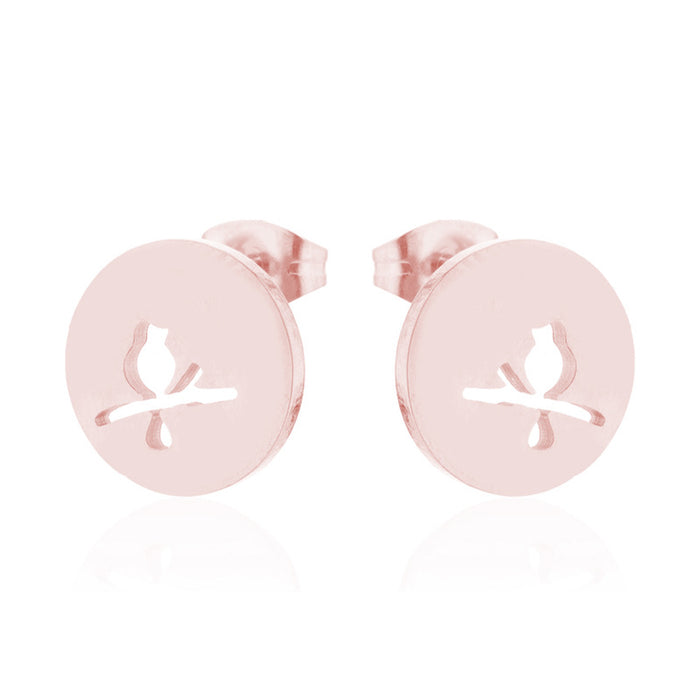 Rabbit and Cat Stainless Steel Earrings - Cute and Playful Animal Jewelry