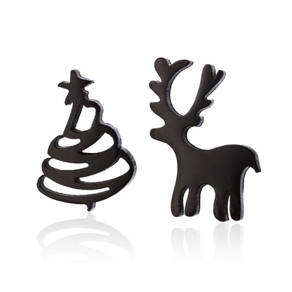 Christmas deer earrings, European and American small animal ghost pumpkin snowflake earrings wholesale