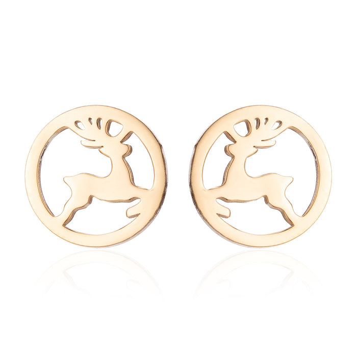 Rabbit and Cat Stainless Steel Earrings - Cute and Playful Animal Jewelry