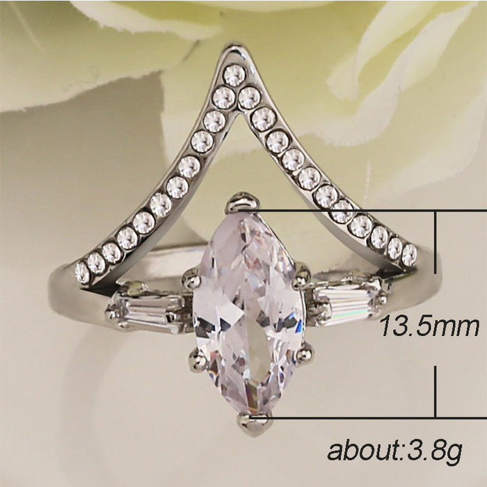 Alloy Micro-Inlaid Zirconia Women's Ring Wish Hot Selling