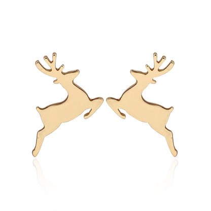 Christmas deer earrings, European and American small animal ghost pumpkin snowflake earrings wholesale