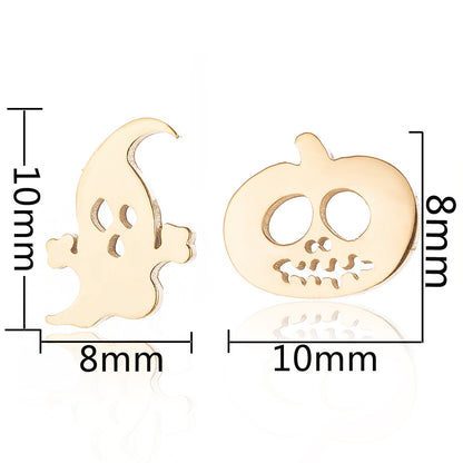 Christmas deer earrings, European and American small animal ghost pumpkin snowflake earrings wholesale