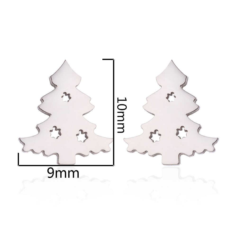 Christmas deer earrings, European and American small animal ghost pumpkin snowflake earrings wholesale