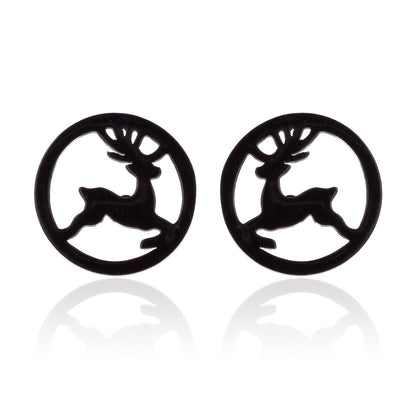 Christmas deer earrings, European and American small animal ghost pumpkin snowflake earrings wholesale