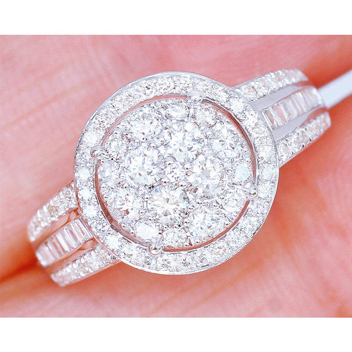 Micro-studded diamond zircon women's ring engagement party accessories