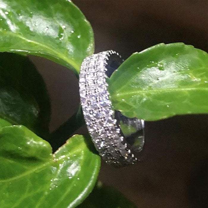 Full diamond index finger ring simple forest style women's ring