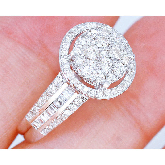 Micro-studded diamond zircon women's ring engagement party accessories