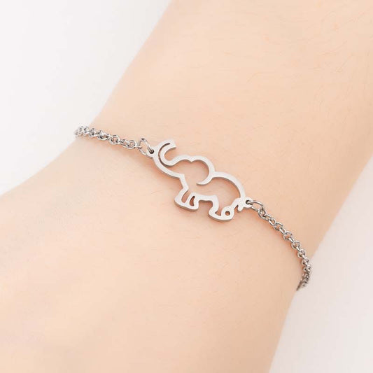 Hollow elephant bracelet, Korean version of simple forest elephant animal jewelry wholesale