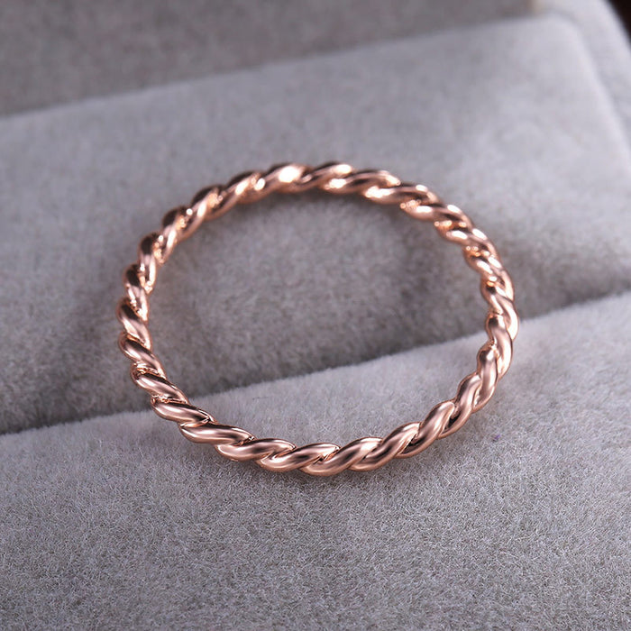 Exquisite internet celebrity small twist ring female pinky ring