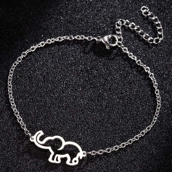 Hollow elephant bracelet, Korean version of simple forest elephant animal jewelry wholesale