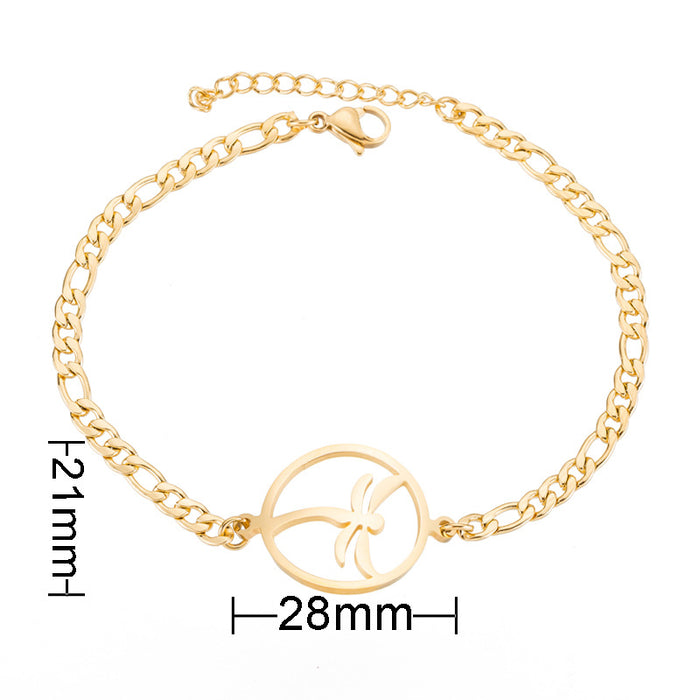 Butterfly Christmas bracelet, ladies stainless steel snowflake elephant love jewelry wholesale