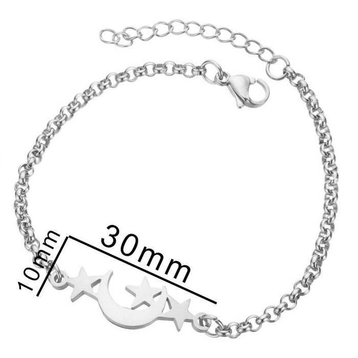 Butterfly Christmas bracelet, ladies stainless steel snowflake elephant love jewelry wholesale