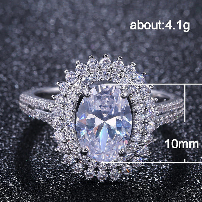 Colorful Stone Square Diamond Women's Ring