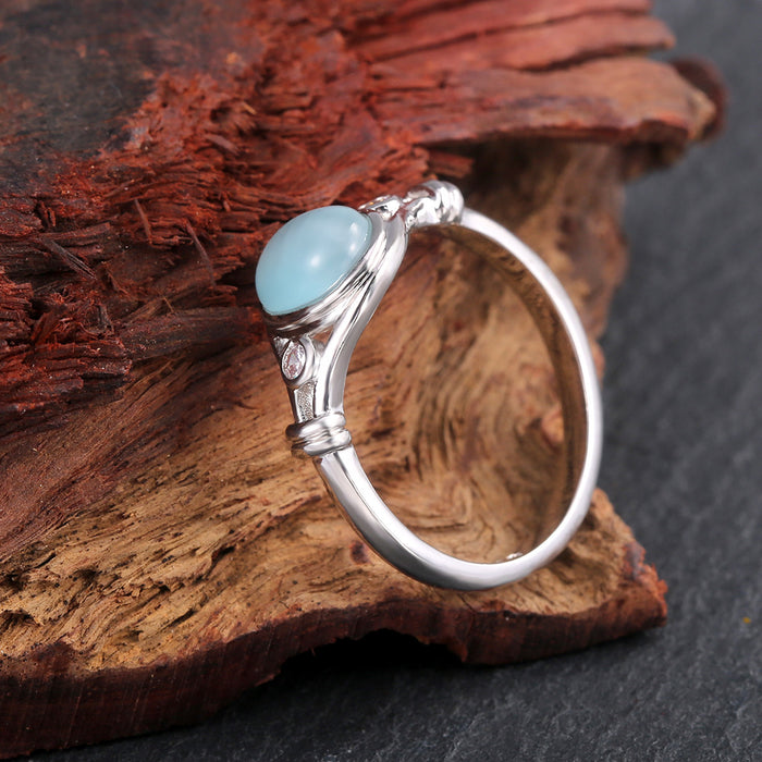 Simple and elegant turquoise ring for women, versatile and trendy