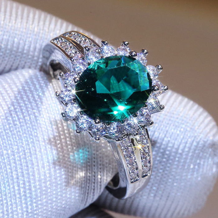 Light luxury design ring cold style oval ring niche ins net red ring