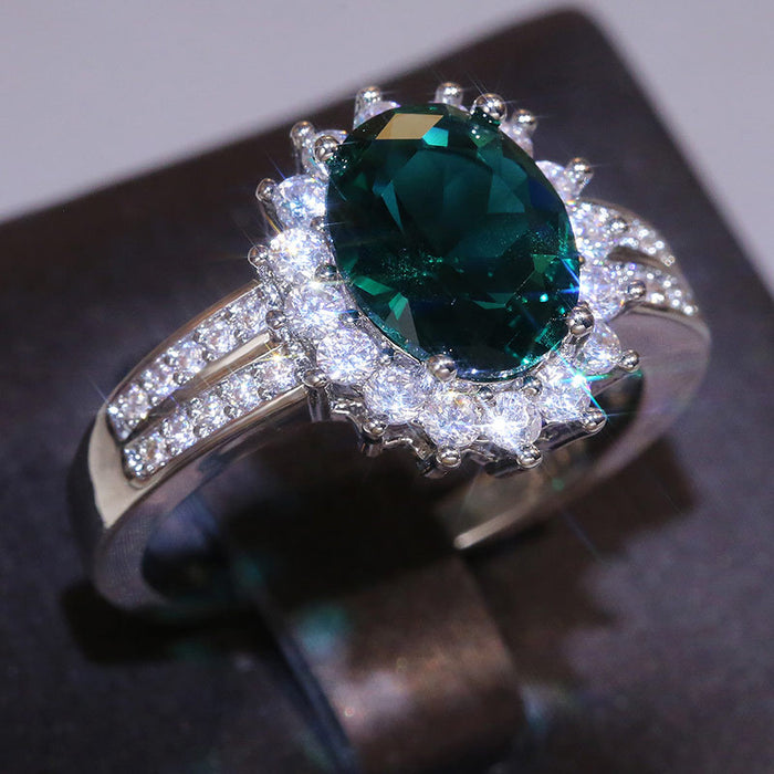 Light luxury design ring cold style oval ring niche ins net red ring