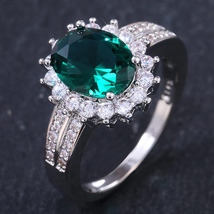 Light luxury design ring cold style oval ring niche ins net red ring
