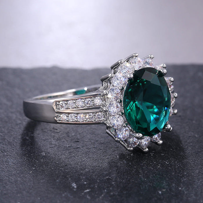 Light luxury design ring cold style oval ring niche ins net red ring