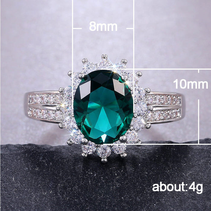 Light luxury design ring cold style oval ring niche ins net red ring