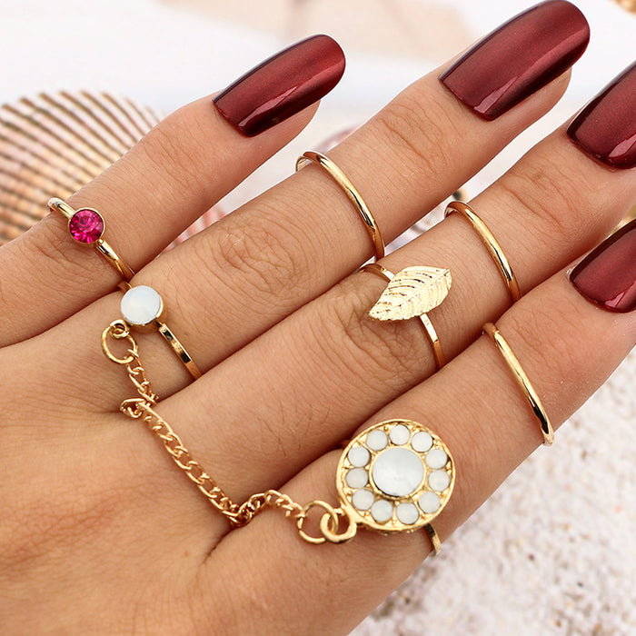 Gold Butterfly Marquise Rings - 3pcs Set