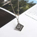 S925 Silver Cross Square Necklace