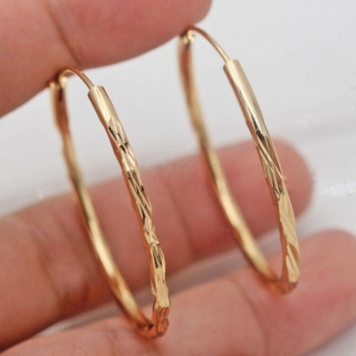 Glossy Large Hoop Earrings