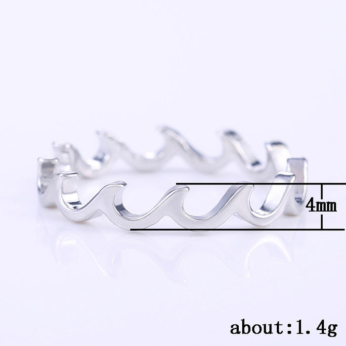 Alloy Linear Pinky Ring Korean Fashion Women's Jewelry