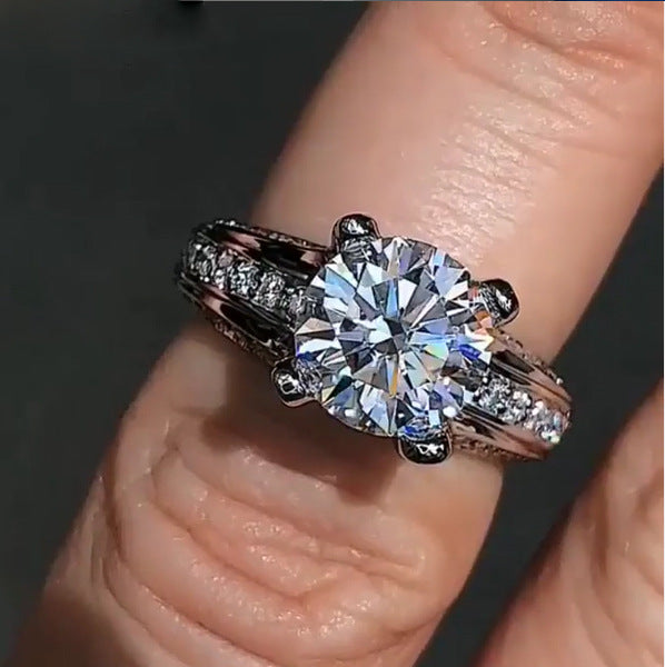 Creative Geometric Line Wedding Ring