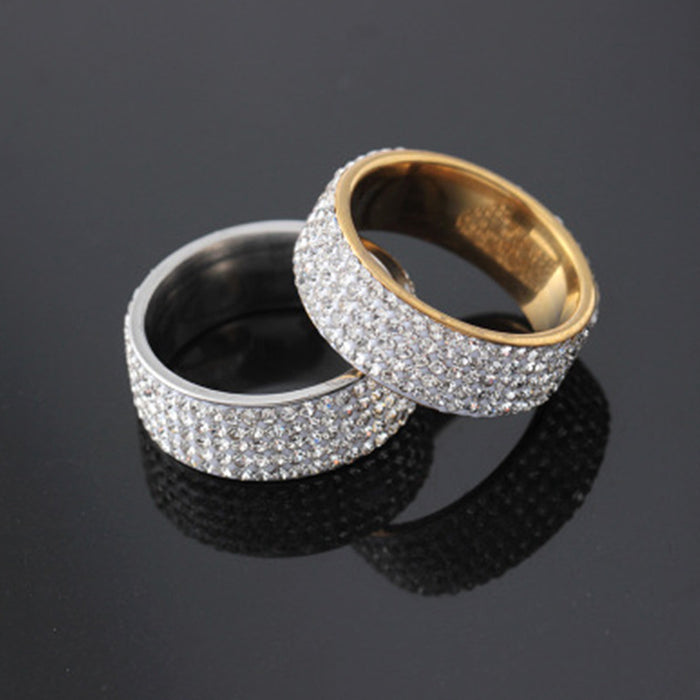Classic Round Zirconia Two-Tone Wedding Ring