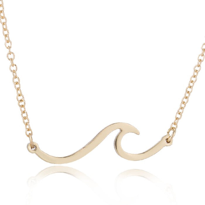 Wave wave necklace bracelet, European and American summer fashion simple jewelry wholesale