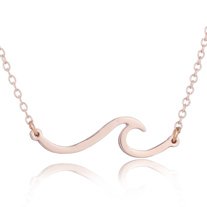 Wave wave necklace bracelet, European and American summer fashion simple jewelry wholesale