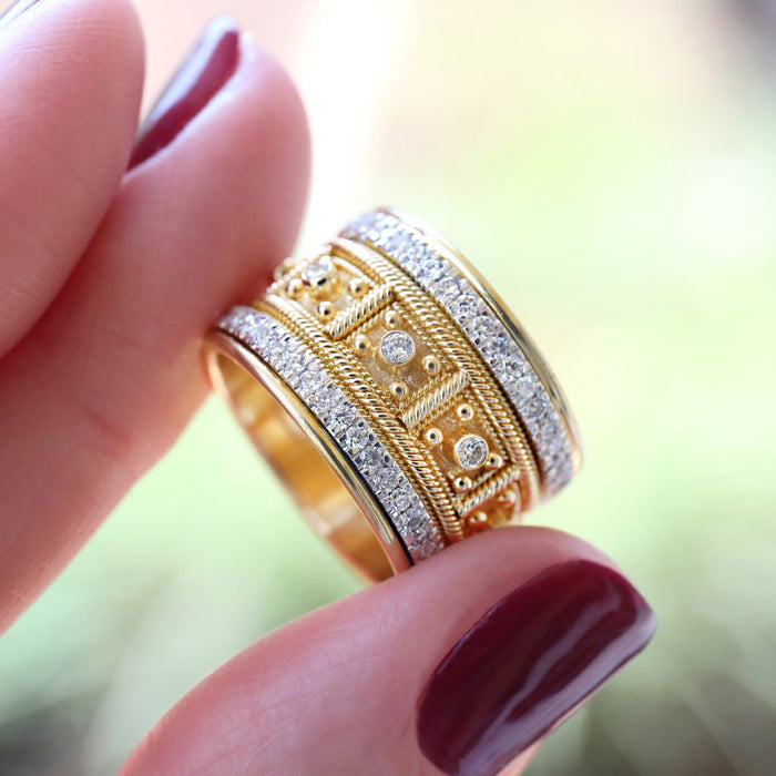 Women's index finger ring with full zircon