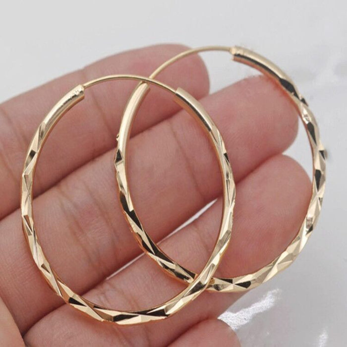 Glossy Large Hoop Earrings