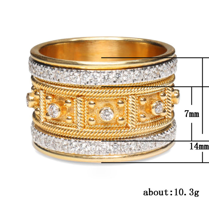 Women's index finger ring with full zircon