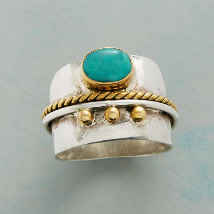 Retro round index finger ring