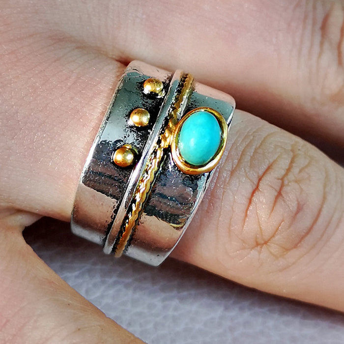 Retro round index finger ring