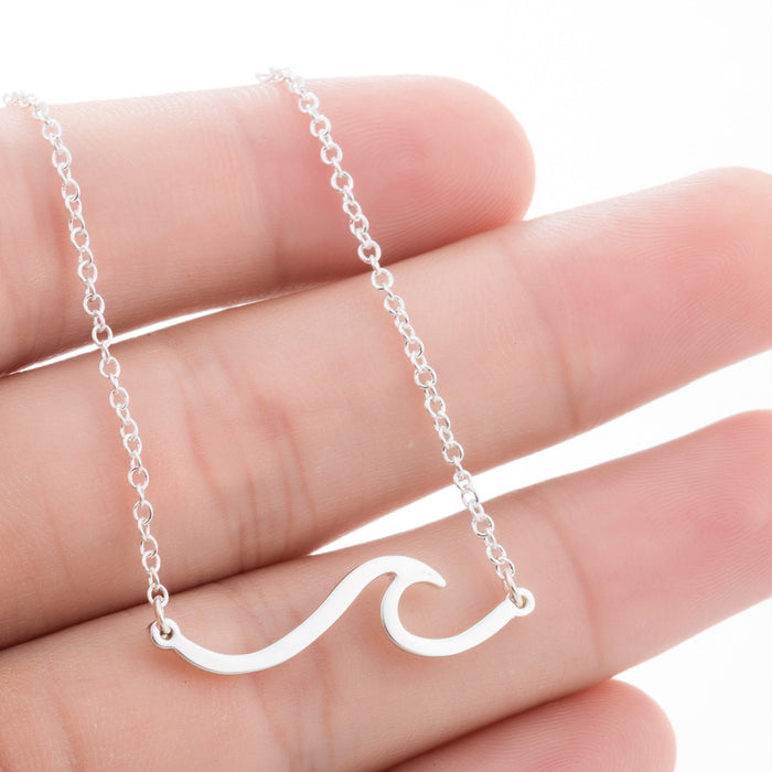 Wave wave necklace bracelet, European and American summer fashion simple jewelry wholesale