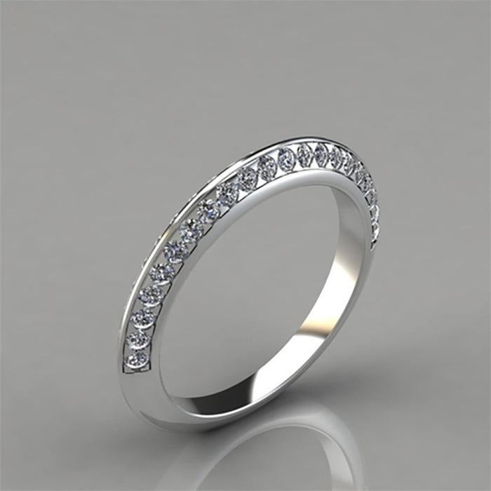 Simple rhinestone index finger ring unisex ring