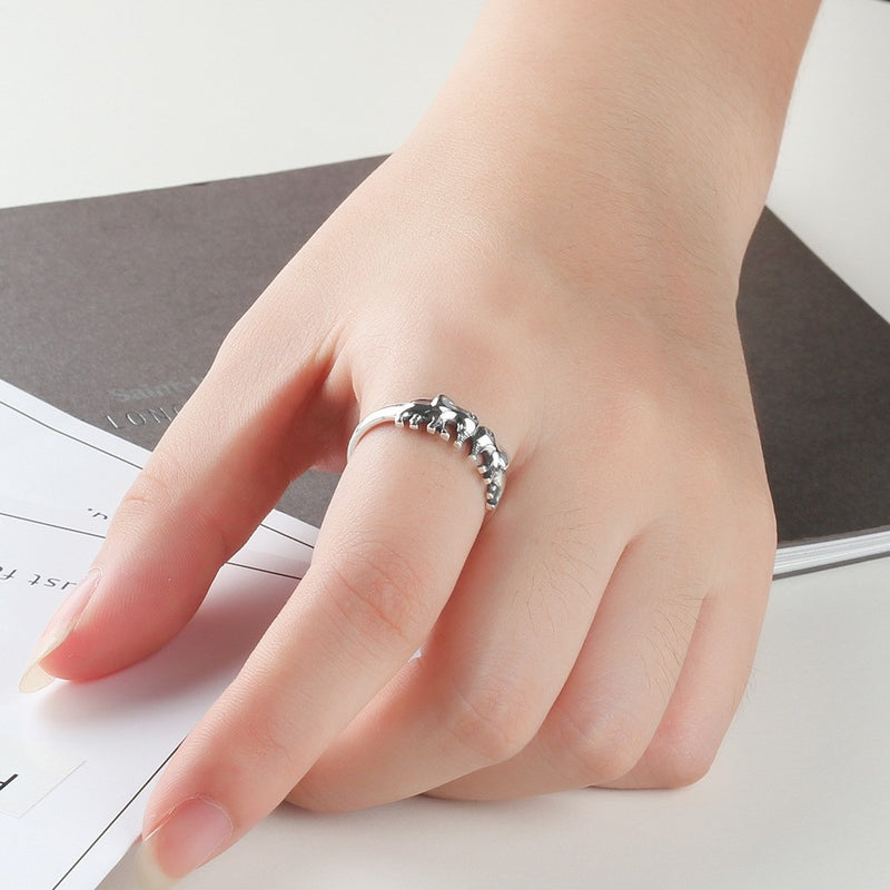 Electroplating elephant unisex ring - wallojewerly 