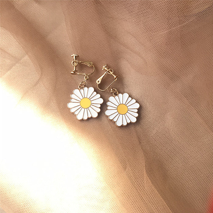 Colorful Daisy Earrings S925 Silver Needle Korean Dongdaemun Style Earrings